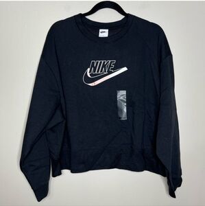 Black Nike cropped sweatshirt